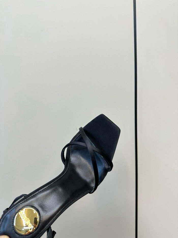 YSL Saint Laurent Silk High Heel Fairy Sandals