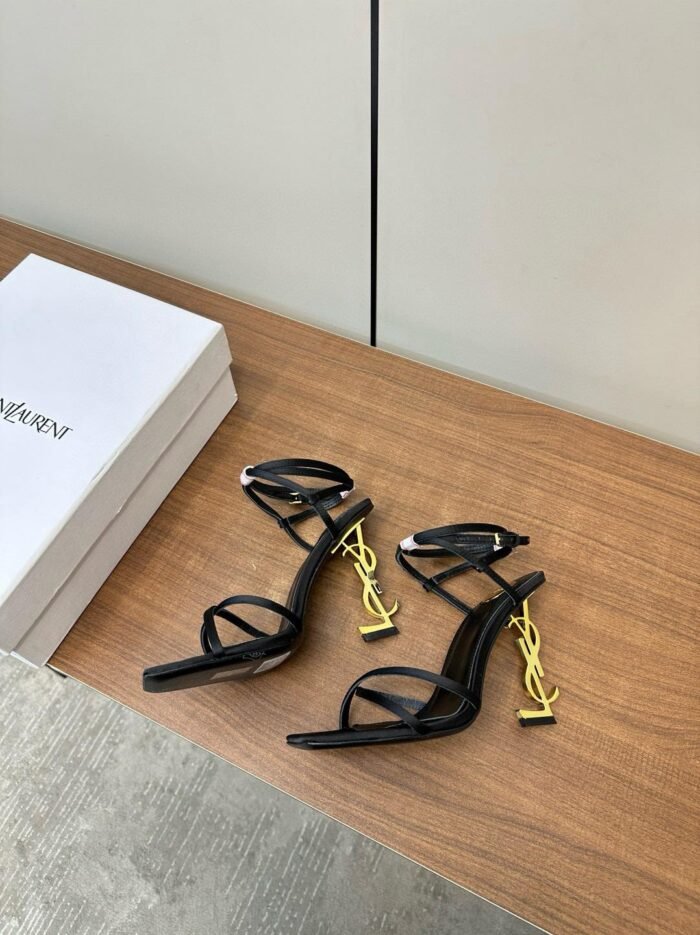 YSL Saint Laurent Silk High Heel Fairy Sandals